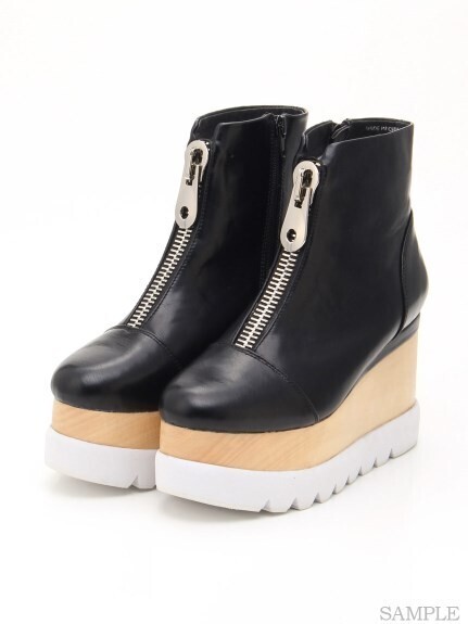 Jeffrey Campbell フロントジッパー厚底ブーツ