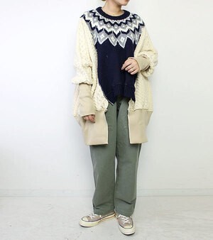 77circa outside fisherman wide knit top