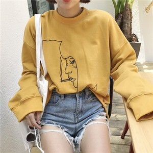 17kg レトロカジュアルプリントTシャツ