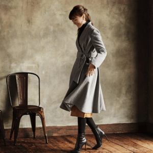 RUIRUE BOUTIQUE RUIRUE BOUTIQUE/【K675】/カシュクールフィットアンドフレアーコート