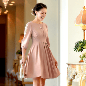 RUIRUE BOUTIQUE RUIRUE BOUTIQUE/【U531】/レーシースリーブタックフレアーワンピース