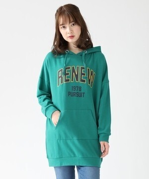 Honeys トレンドのスウェット素材 ミニワンピとしても パーカーワンピース