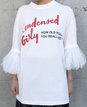 lilLilly ヴィンテージチュールスリーブTシャツ