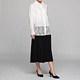 MUVEIL 刺繍入りシャツブラウス