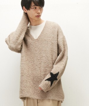 CONVERSE TOKYO モヘアVネックニット