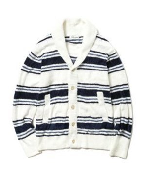 GELATO PIQUE HOMME スムーズィーマルチボーダーショールカーディガン
