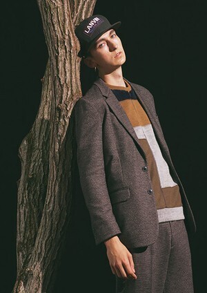 LANVIN en Bleu ウールコットン カジュアルジャケット