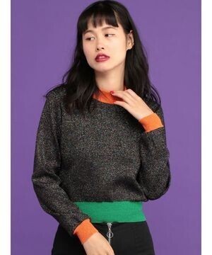 KANGOL ブロッキングラメチビニット
