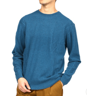 LANVIN en Bleu カシミヤ クルーネックニット