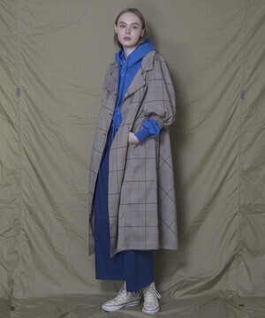 SUPERTHANKS GATHER SLEEVE TRENCH COAT