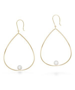 AHKAH レメディーフープパール ピアス