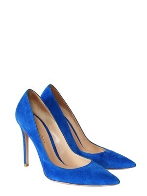 Gianvito Rossi Electric blue suede stiletto pumps