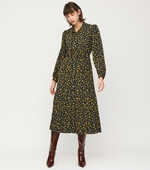 SLY LEO FLORAL BOWTIE DRESS