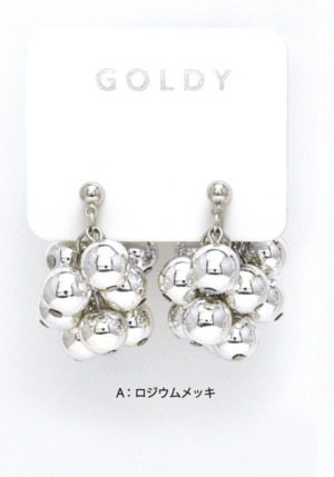 GOLDY 2181004 A メタル バブル イヤリング