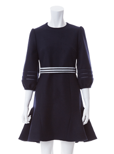 BORDERS at BALCONY WOOL DRESS