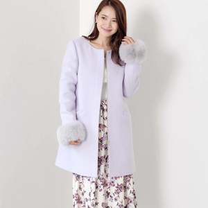 MEW’S REFINED CLOTHES ノーカラー2WAYファーコート