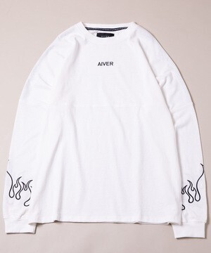 CASPER JOHN AIVER ファイヤーフレームMVSドロップショルダーロンT