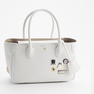 A.D.M.J. 18SS01018-WHITE WAPROLUX CLOISONNE MINI TOTEBAG
