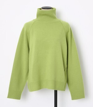 BLACK BY MOUSSY rib turtle knit tops