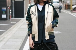 sacai 2019S/S ×Dr.Woo エンブロイダリースカジャン