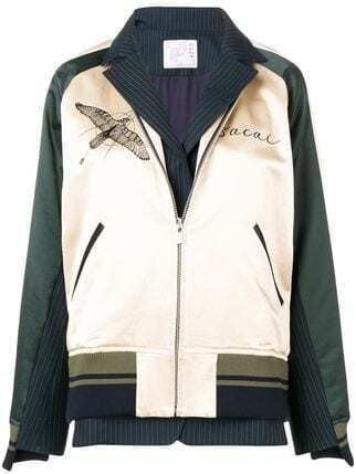sacai エンブロイダリー ボンバージャケット