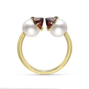 TASAKI refined rebellion signature garnet ring