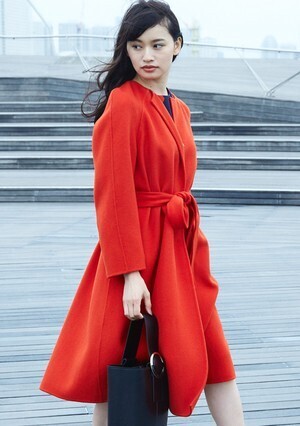 TARA JARMON ノーカラーロングコート