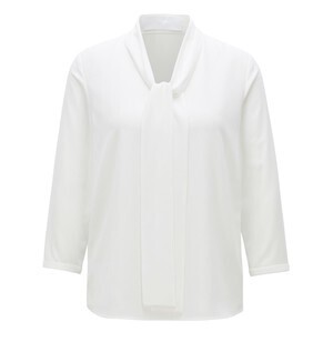 HUGO BOSS Lightweight blouse in stretch crepe with tie neck