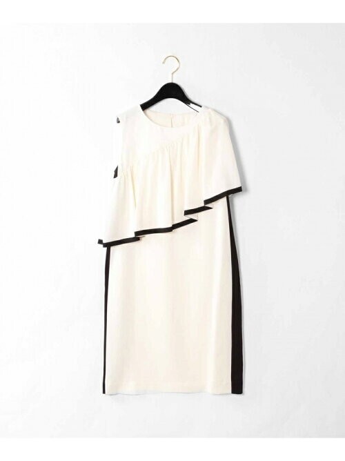 GRACE CONTINENTAL ライン配色ラッフルドレス