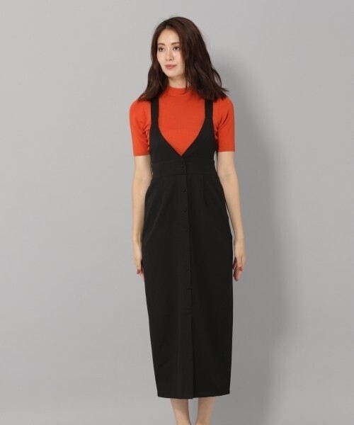 Andemiu バッククロスサスペスカート