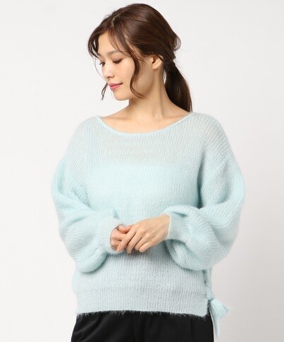 WILLSELECTION モヘアサイドレースアップニット