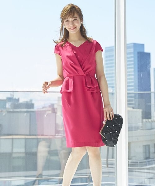 Debut de Fiore レースペプラムタイトドレス