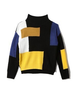 GRL カラーブロックハイネックニットトップス