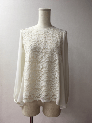 trois 【T171-81020】trois/フロントレーストップス