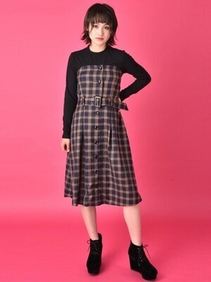 CECIL McBEE チェックベアワンピースインナーSET