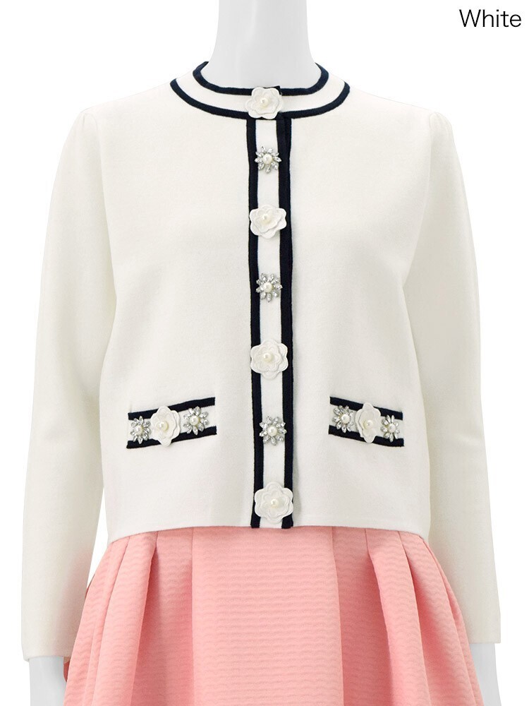 Chesty Elegant Piping cardigan