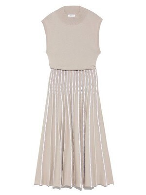 FRAY I.D アイレットプリーツニットワンピース