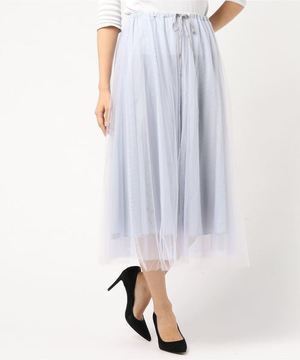 WILLSELECTION シャイニーチュールロングスカート