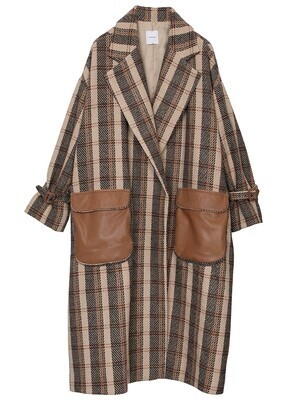 AMERI VINTAGE POCKET LEATHER COAT