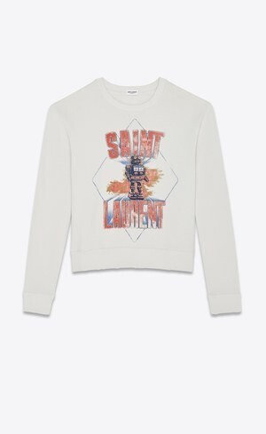 SAINT LAURENT PARIS 「サンローラン ロボット」デストロイスウェットシャツ