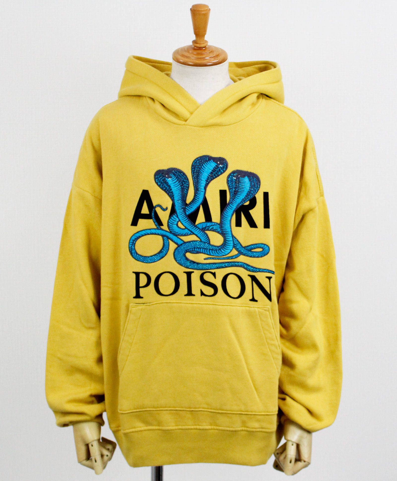 AMIRI プルオーバーパーカー / POISON SNAKE HOODIE [MKHDP-PSNYBK] YELLOW×BLACK
