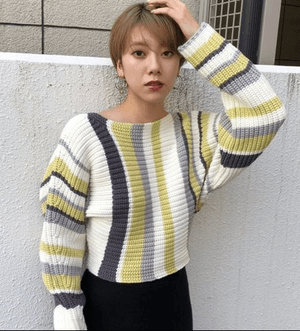 MURUA バックリボンラグランニット