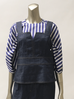 LAPINE BLEUE ダブルスラブシャンブレービスチェ