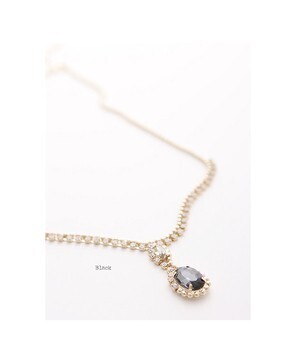 raffia 【JC1760】Jewel Casket / Kivi black necklace