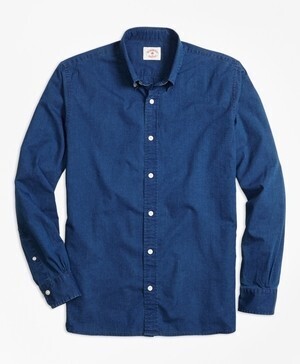 Brooks Brothers Red Fleece コットンシャンブレー スポーツシャツ