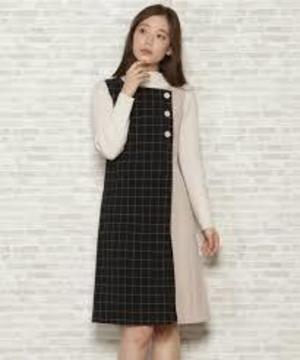 WILLSELECTION モノトーンチェックＭＩＸワンピース