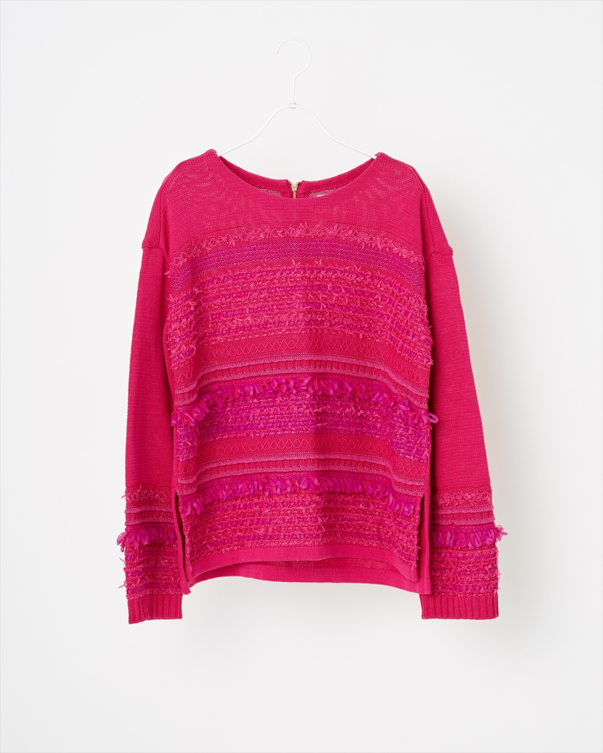 COOHEM SOLID TWEEDY KNIT PULLOVER