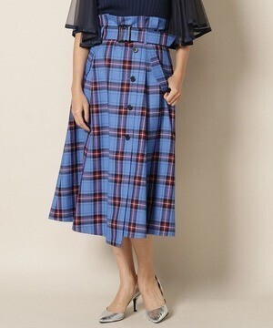 And Couture タータンチェックハイウエストスカート