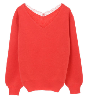 31 Sons de mode ソウバリVネックレースニット
