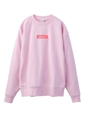 X-girl BOX LOGO CREW SWEAT